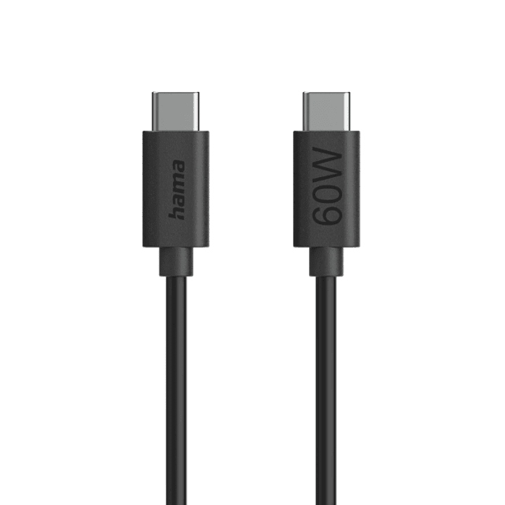 Hama Cable USB-C Macho - Longitud 1.2m - Velocidad hasta 480Mbps - Color Negro 1