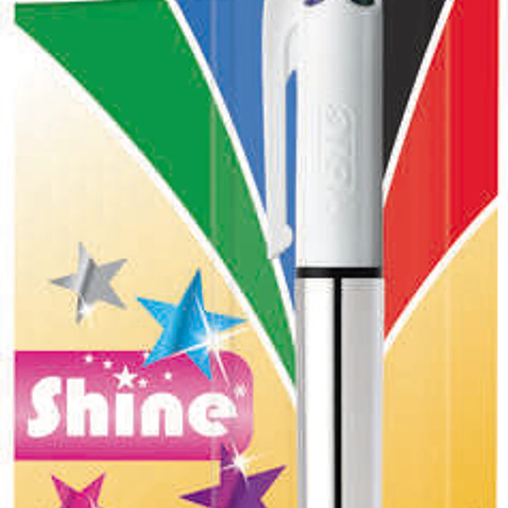 Bic 4 Colours Shine Boligrafo de Bola Retractil - Punta Media de 1.0mm - Tinta con Base de Aceite - 4 Colores de Tinta 1