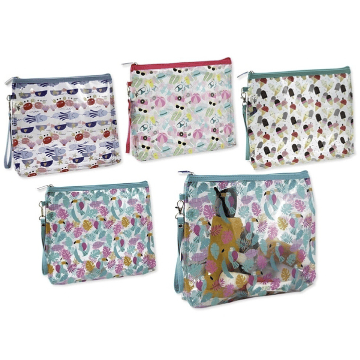 Lagart Good Time Neceser Transparente - Asa de Transporte - Fabricado en PVC - Medidas 25x30x6cm - Diseños Surtidos 1