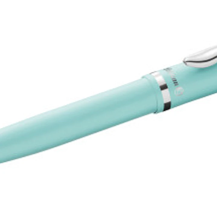 Pelikan Jazz Pastel Boligrafo con Mecanismo de Giro - Punta Mediana - Cuerpo Lacado - Recargable - Color Menta Pastel 1