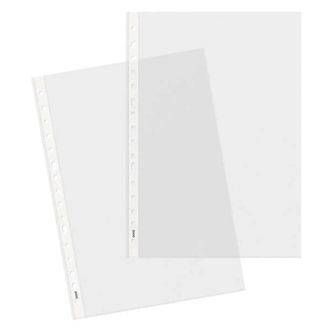 Dohe 100 Fundas Multitaladro con 16 Perforaciones - 100mm - Polipropileno Rugoso 1