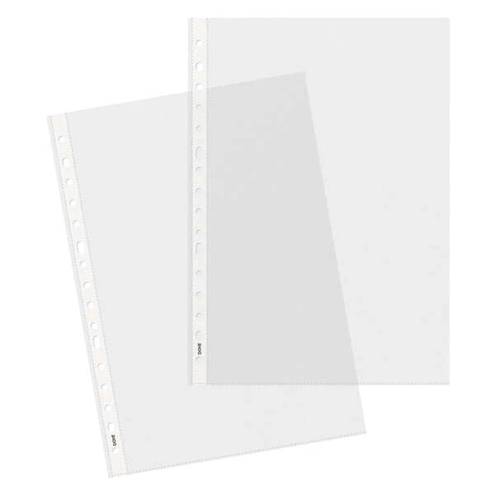 Dohe 100 Fundas Multitaladro con 16 Perforaciones - 100mm - Polipropileno Rugoso 1