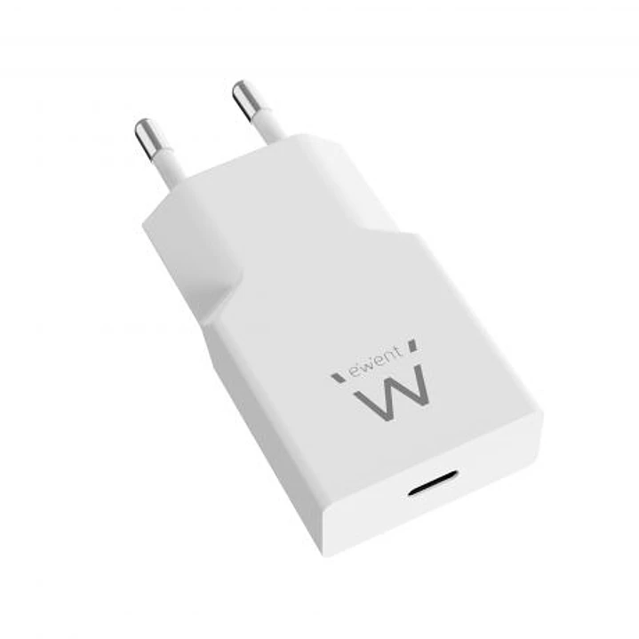 Ewent EW1310 Cargador GAN 20W - USB-C - Carga Rapida - Alta Eficencia - Color Blanco 1
