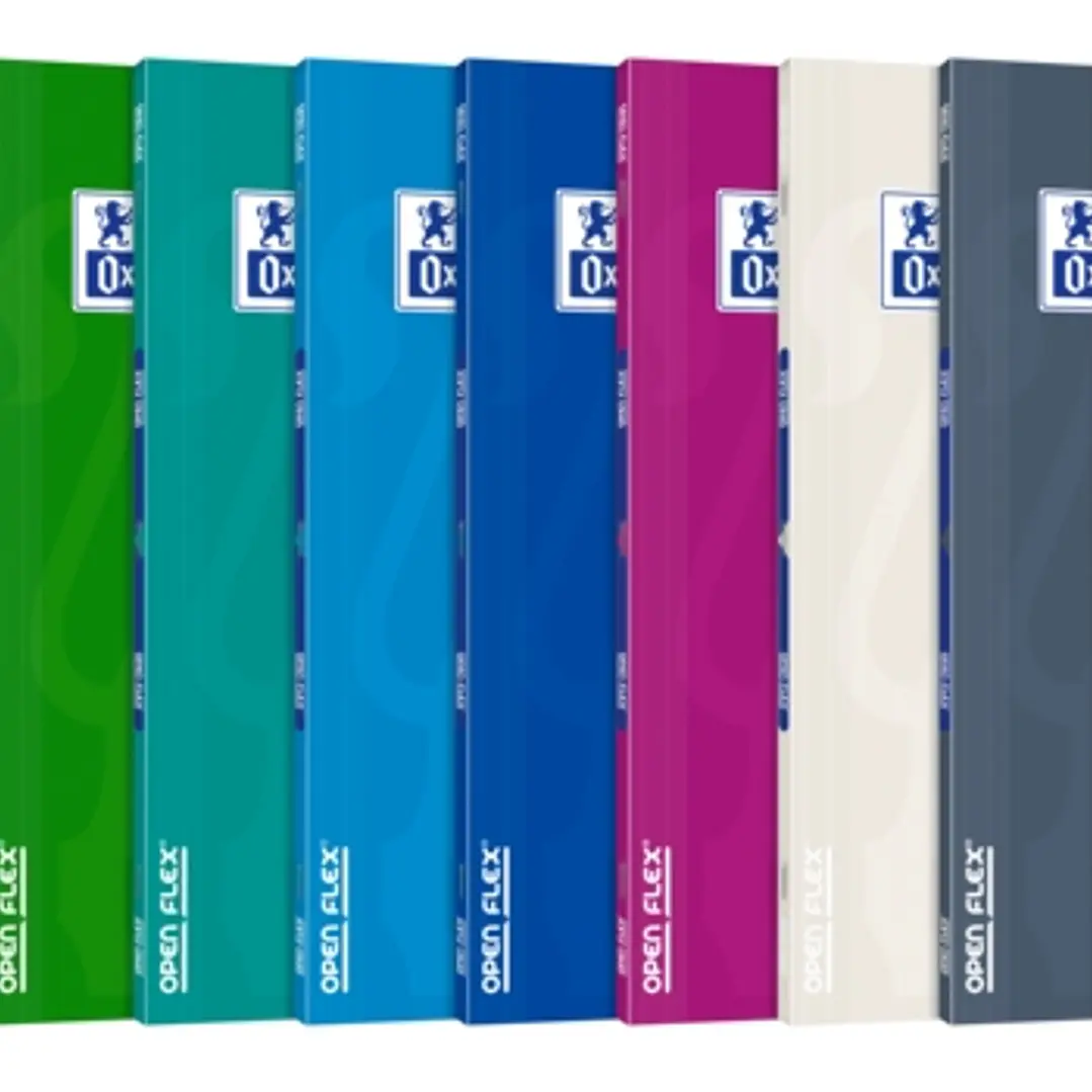 Oxford Openflex Libreta Grapada Tapa Plastico A4+ Seyes - Resistente Tapa de Plastico - Formato A4+ - Hojas con Lineas Seyes - con Margen 1