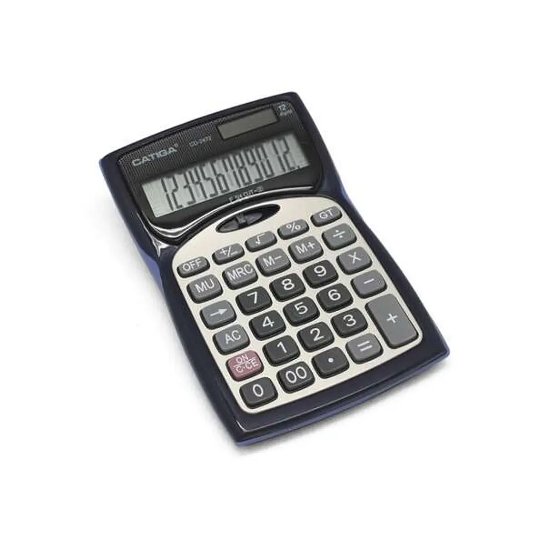 Bismark Calculadora de Sobremesa - Pantalla LCD de 12 Digitos 1
