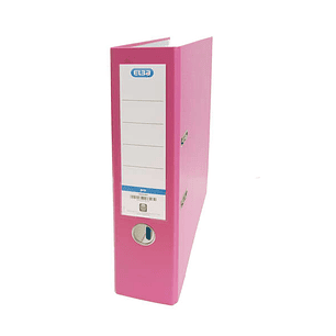 Elba Archivador Palanca Rado Top Folio - Lomo de 80mm - Forrado Exterior de Plastico - Interior de Papel - Color Rosa
