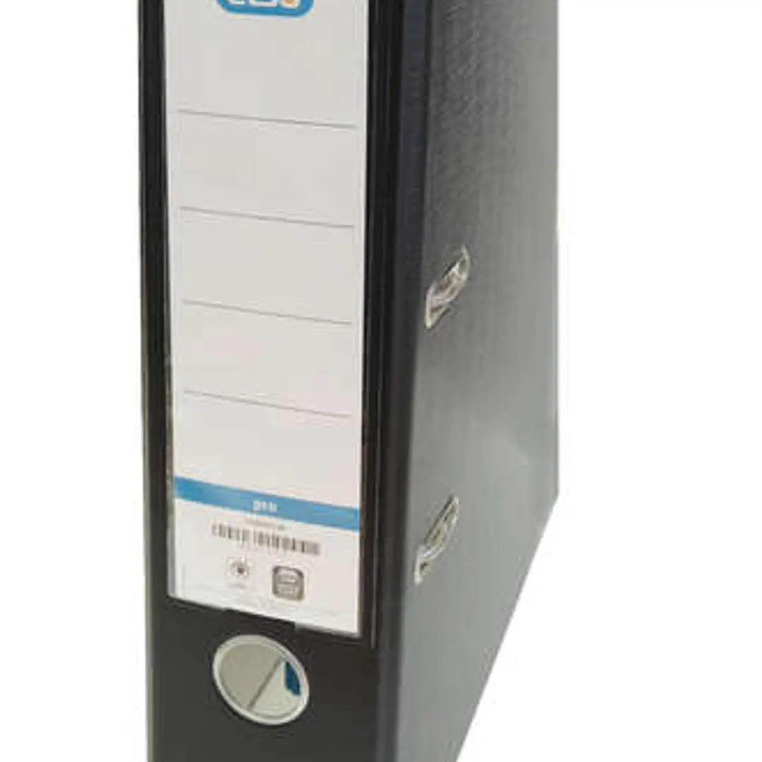 Elba Rado Top Archivador Tamaño Folio - Con Palanca y Rado - Ancho de 80mm - Forrado Exterior de Plastico - Interior de Papel - Color Negro 1