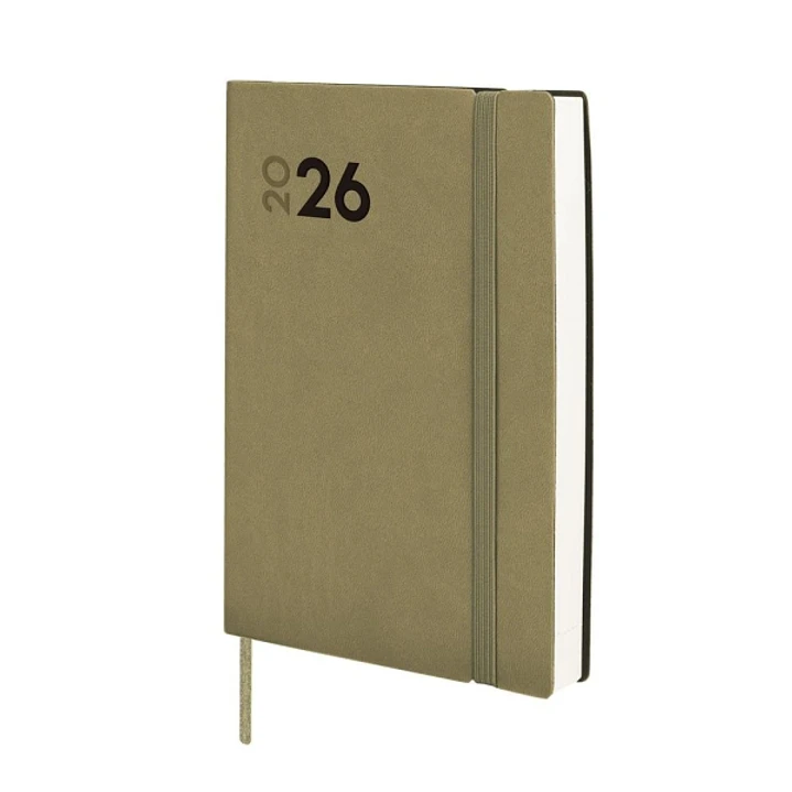 Finocam Dynamic Mara Agenda Profesional - Anual 2026 - Tapa Blanda - Cierre con Goma Elastica - Formato Y4 - 124x22x174mm - 1 Dia por Pagina - Color V 1