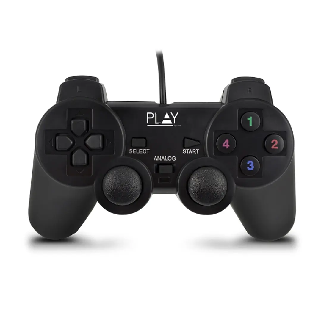 Ewent Mando/Gamepad USB - 13 Botones - 2 Palancas Analogicas - D-Pad de 8 Vias - Cable de 1.5m - Color Negro 1
