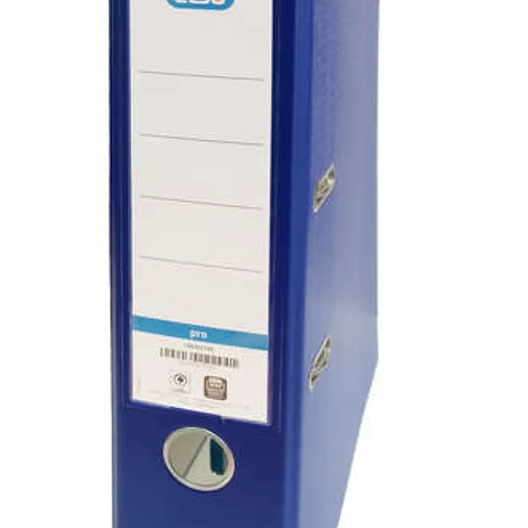 Elba Rado Top Archivador Tamaño Folio - Con Palanca y Rado - Ancho de 80mm - Forrado Exterior de Plastico - Interior de Papel - Color Azul 1