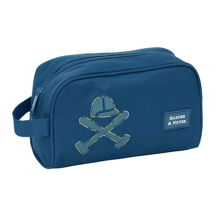 Safta Harper and Neyer Neceser de 3.6L - Cremallera - Asa Lateral - Interior Forrado - Organizadores Interiores - 240x100x150mm - Color Azul Marino 1