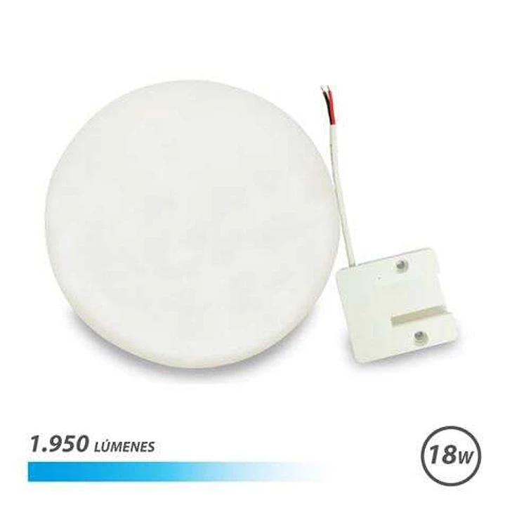 Elbat Aplique Redondo de Techo con Base Fija LED 18W 1950lm - 6500K Luz Fria - Diametro 15cm 1