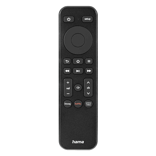 Hama Mando a Distancia para TV - Universal - Alcance 10m - Acceso Directo a Plataformas de Streaming - 14x3.8x1.9cm - Color Negro