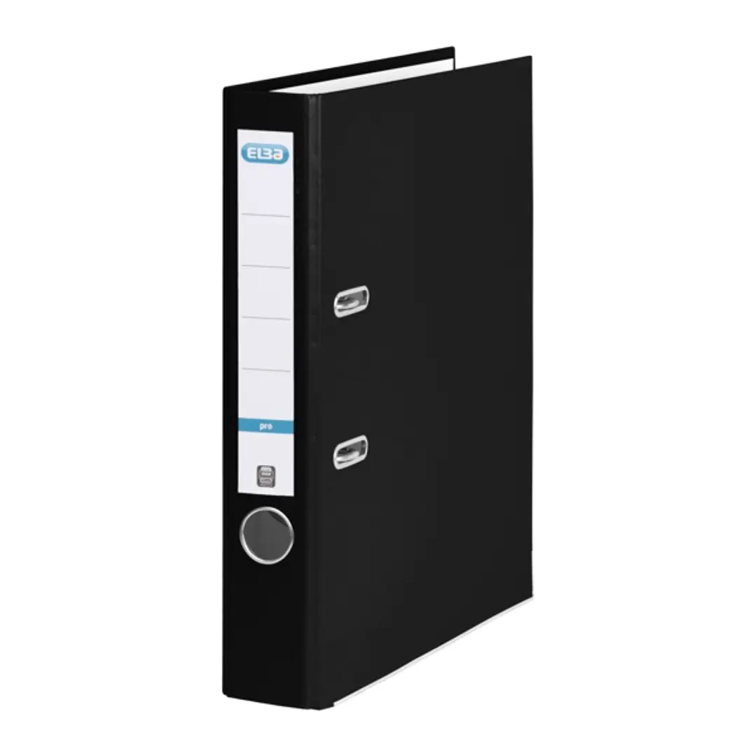 Elba Rado Top Archivador Tamaño Folio - Con Palanca y Rado - Ancho de 50mm - Forrado Exterior de Plastico - Interior de Papel - Color Negro 1