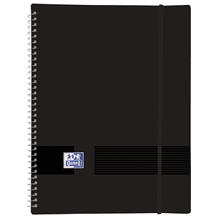 Oxford Live & Go A4 Carpeta de Fundas - Tapa de Plastico Opaco - Espiral 30 Fundas - Color Negro