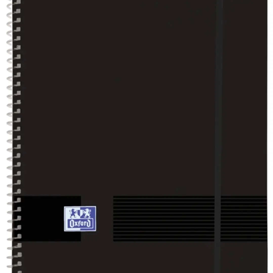 Oxford Live & Go A4 Carpeta de Fundas - Tapa de Plastico Opaco - Espiral 30 Fundas - Color Negro 1