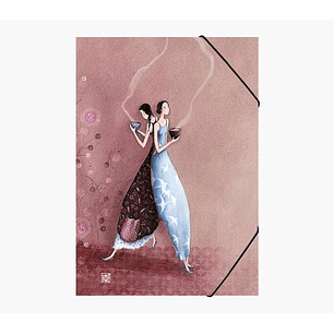 Pictura Gaëlle Boissonnard Carpeta con Cierre de Gomas - para Formato A4 - Cierre con Goma Elastica Redonda - Ideal para Organizar Documentos