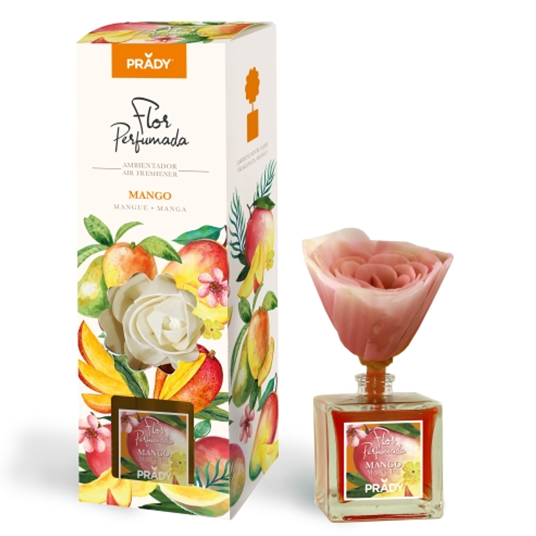 Prady Ambientador Flor Perfumada Mango - Frasco de Cristal 90ml 1