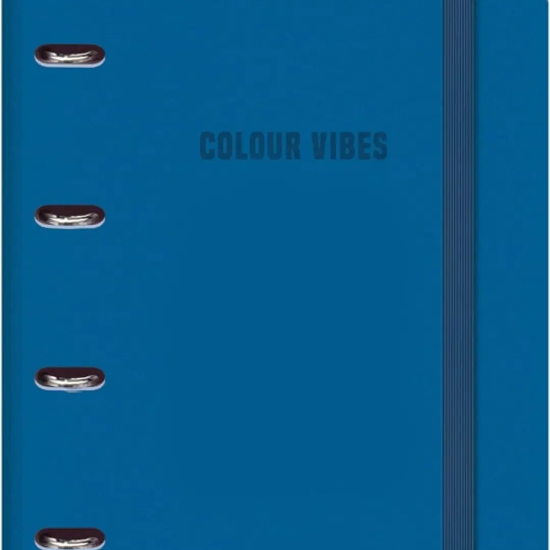 Dohe Colour Vibes Polyfoam Carpeta de 4 Anillas Mixtas de 35mm A4 Recambio 100 Hojas Cuadricula 5mm - Cubierta de Polyfoam 2mm - Cierre con Goma - Inc 1