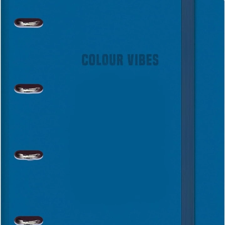 Dohe Colour Vibes Polyfoam Carpeta de 4 Anillas Mixtas de 35mm A4 Recambio 100 Hojas Cuadricula 5mm - Cubierta de Polyfoam 2mm - Cierre con Goma - Inc 1