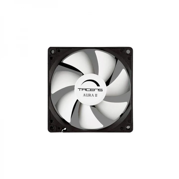 Tacens Aura II Ventilador Ultrasilencioso - Rodamiento Fluxus II - Aspas Aerodinamicas - Tornillos Antivibracion - 12 dB(A) Ruido - Color Negro 1