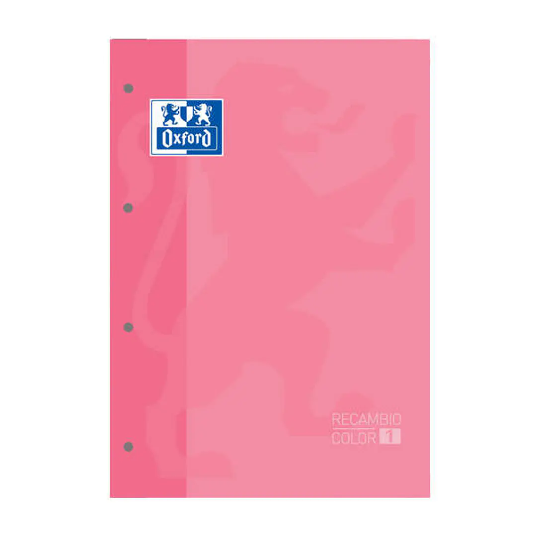 Oxford School Classic Cuaderno de Recambio - Tamaño A4 - Tapa Blanda - Encolado - Cuadricula 5x5 - 80 Hojas - Color Rosa Chicle 1