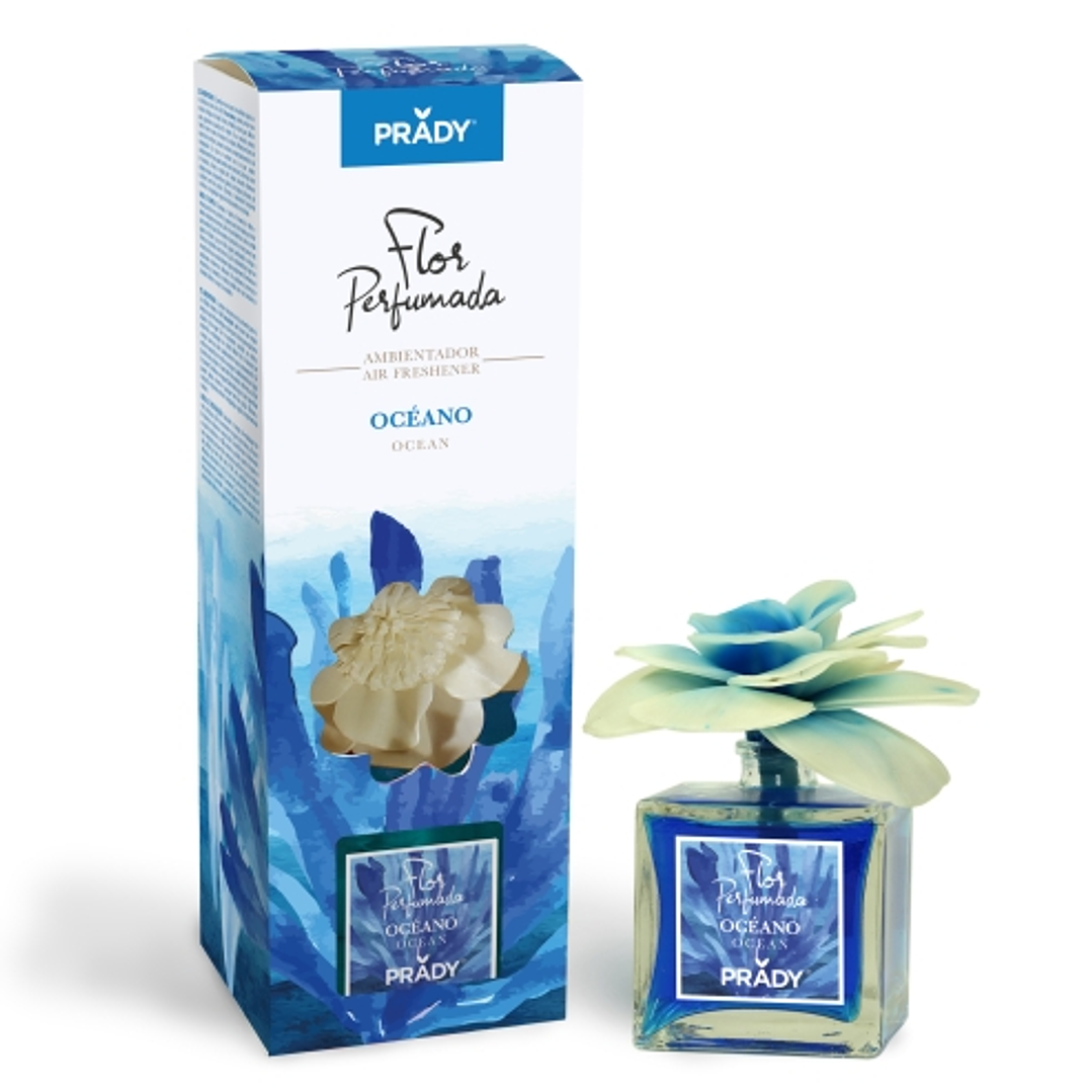 Prady Ambientador Flor Perfumada Oceano - Frasco de Cristal 90ml 1