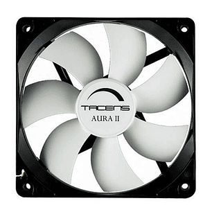 Tacens Aura II Ventilador 80mm - Carcasa Negra, Aspas Blancas - Velocidad Max. 1500rpm