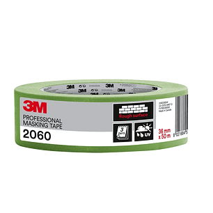 3M Cinta de Enmascarar Profesional para Superficies Rugosas - 36mm x 50m - Color Verde