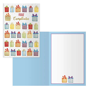 Dohe Pack de 6 Tarjetas de Felicitacion de Cumpleaños - 11.5x17cm - Impresion a Todo Color - Estampaciones con Pelicula de Color - Estampacion en Seco