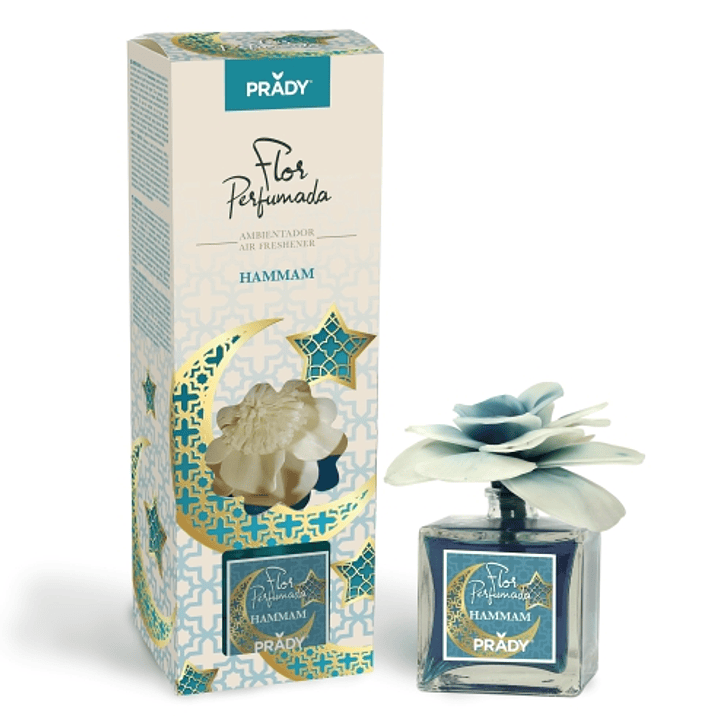 Prady Ambientador Flor Perfumada Hamman - Frasco de Cristal 90ml 1
