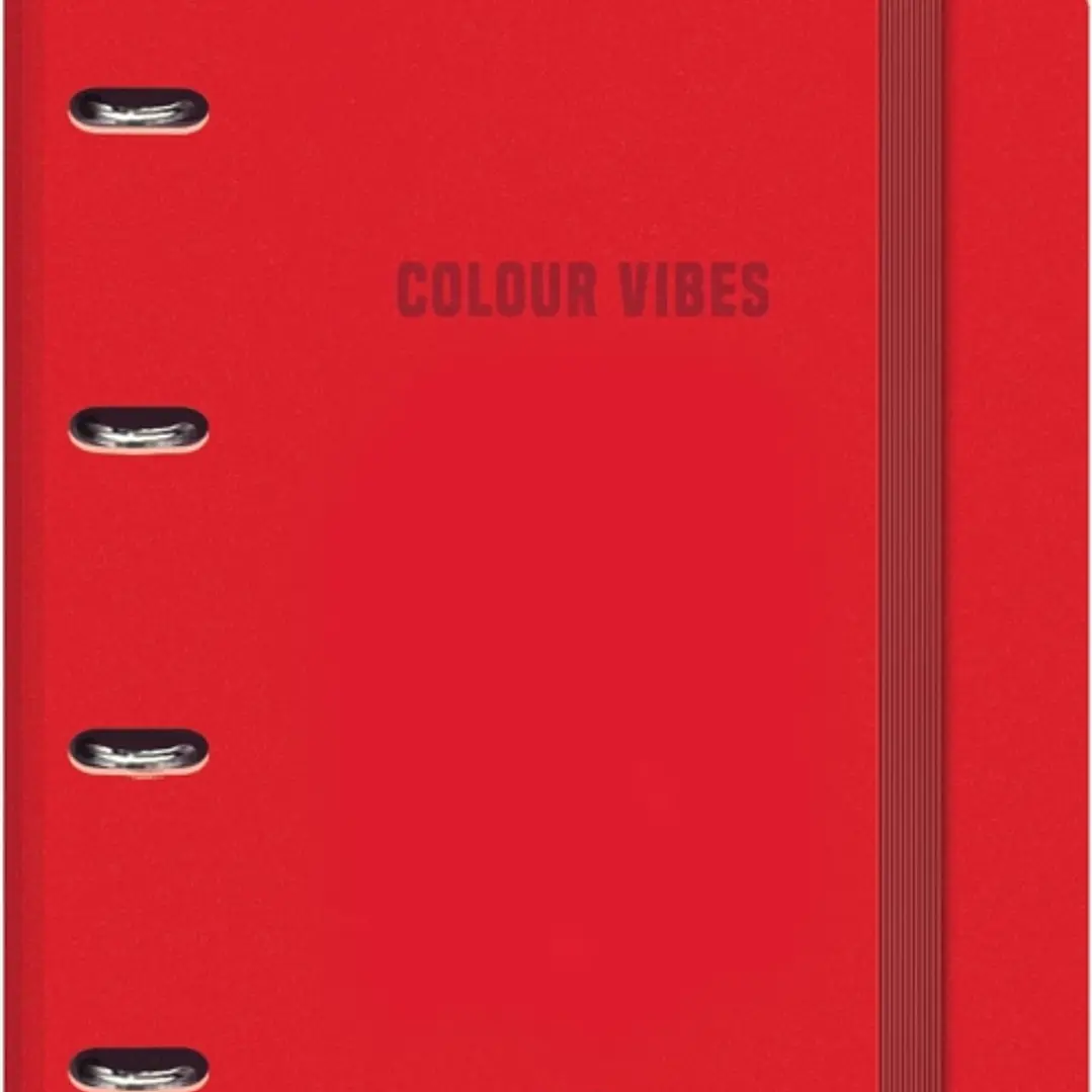 Dohe Colour Vibes Polyfoam Carpeta de 4 Anillas Mixtas de 35mm A4 Recambio 100 Hojas Cuadricula 5mm - Cubierta de Polyfoam 2mm - Cierre con Goma - Inc 1