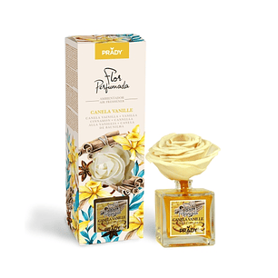 Prady Ambientador Flor Perfumada Canela Vanille - Frasco de Cristal 90ml