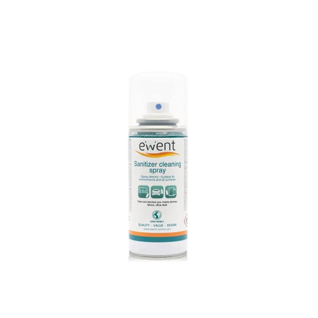 Ewent Spray Desinfectante para Superficies - 100ml - Formula con Detergente - Antiolores - Color Transparente 1