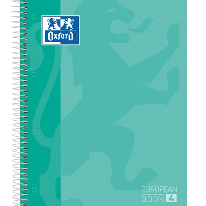 Oxford School Classic A5+ Europeanbook - Tapa Extradura Resistente - 50% mas Hojas Gratis - Cuadricula 5x5 - 120 Hojas - Color Ice Mint 1