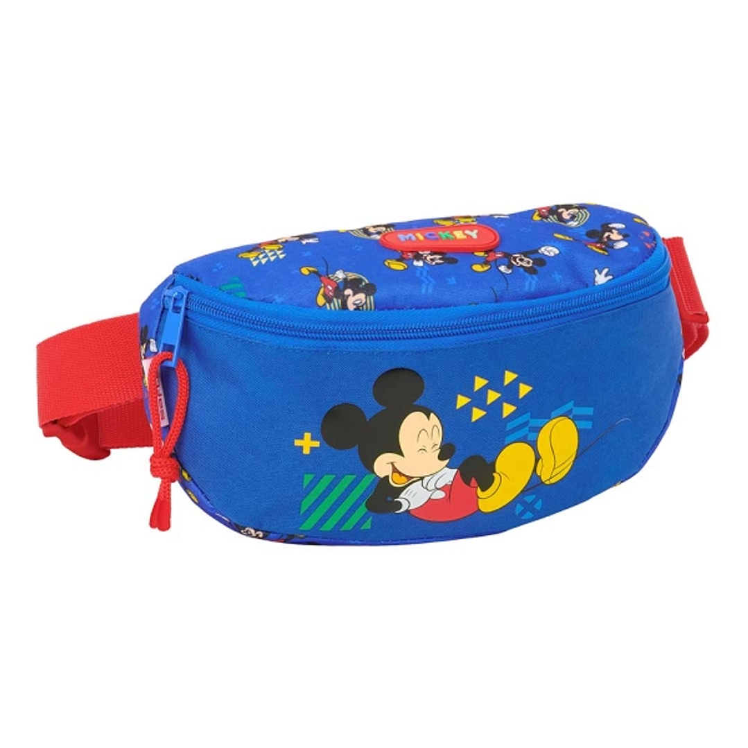 Safta Mickey Mouse Today Bolsa de Cintura - Cintas Ajustables - 2.90L - Material Resistente - 230x90x140mm - Color Azul 1