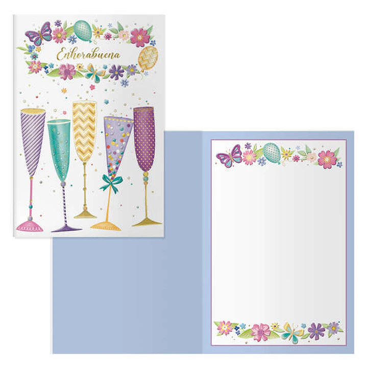 Dohe Pack de 6 Tarjetas de Felicitacion - 11.5x17cm - Impresion a Todo Color - Estampaciones con Pelicula de Color - Estampacion en Seco - Papel Offse 1