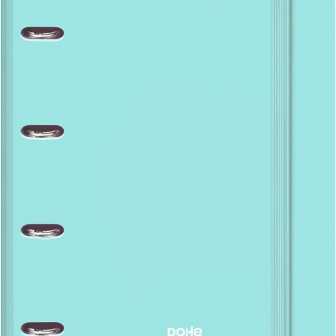 Dohe Serenity Polyfoam Carpeta de 4 Anillas Mixtas de 35mm A4 Recambio 100 Hojas Cuadricula 5mm - Cubierta de Polyfoam 2mm - Cierre con Goma - Incluye 1