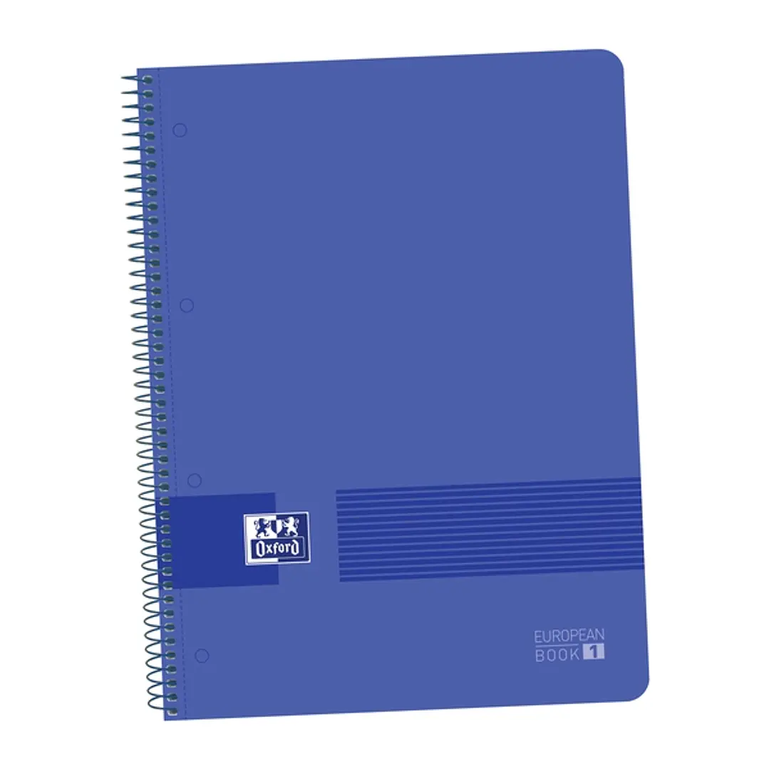 Oxford Live&Go Cuaderno A4+ Tapa de Plastico - Europeanbook 1 5x5 - 80 Hojas - Color Azul Marino 1