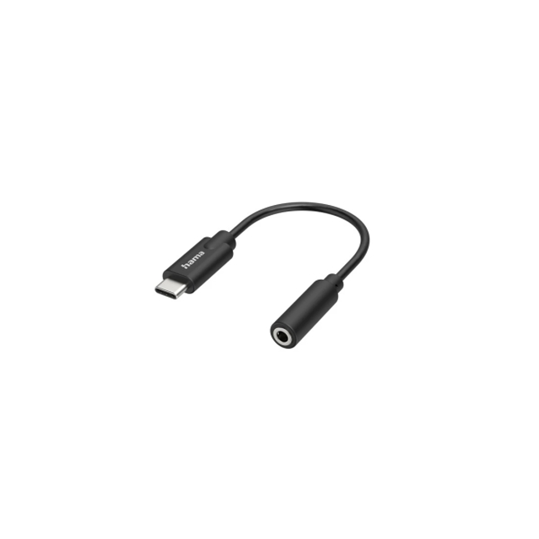 Hama Essential Cable Adaptador de Audio - USB-C Macho - Jack Hembra de 3.5mm - Estereo - Color Negro 1