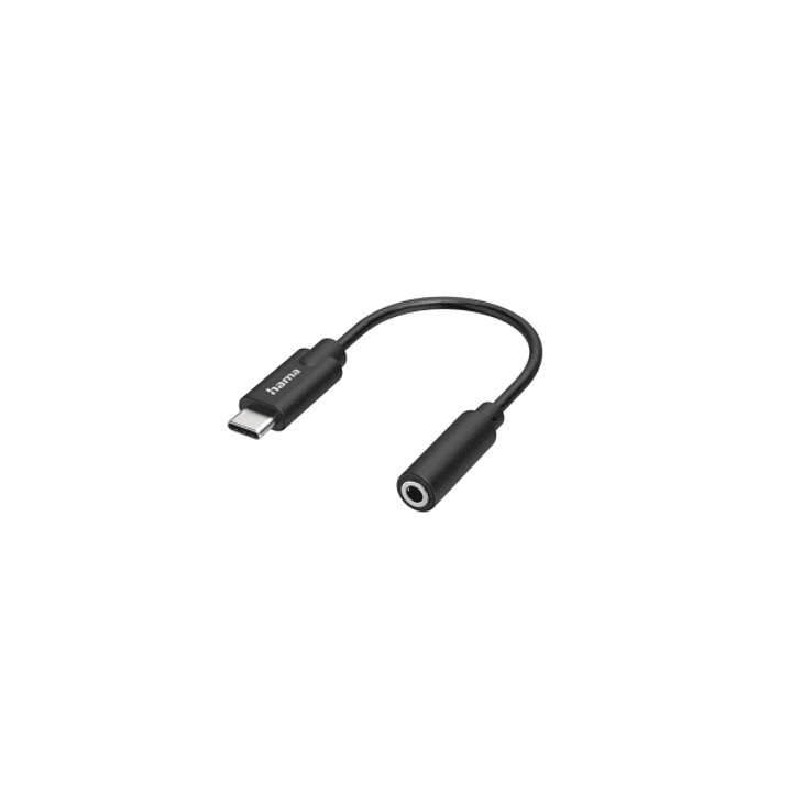 Hama Essential Cable Adaptador de Audio - USB-C Macho - Jack Hembra de 3.5mm - Estereo - Color Negro 1