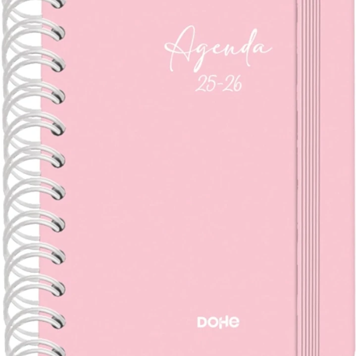 Dohe Serenity Agenda Escolar 25/26 Espiral Wireo A6 - Dia Pagina - Papel 80g/m2 - 4 Hojas de Pegatinas - Cubierta de Carton Plastificado - Cierre con 1