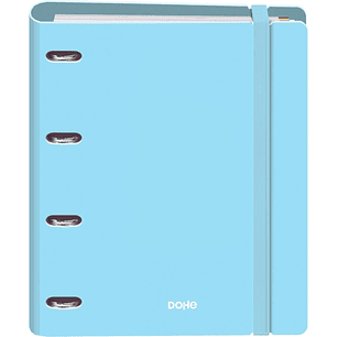 Dohe Serenity Polyfoam Carpeta de 4 Anillas Mixtas de 35mm A4 Recambio 100 Hojas Cuadricula 5mm - Cubierta de Polyfoam 2mm - Cierre con Goma - Incluye