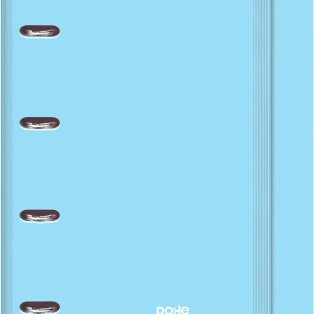 Dohe Serenity Polyfoam Carpeta de 4 Anillas Mixtas de 35mm A4 Recambio 100 Hojas Cuadricula 5mm - Cubierta de Polyfoam 2mm - Cierre con Goma - Incluye 1