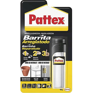 Pattex Barrita Arreglatodo Bl 48gr - Moldeable para Reparar y Sellar Agujeros y Fisuras - Ideal para Instalaciones. Depositos. Conductos. Radiadores y