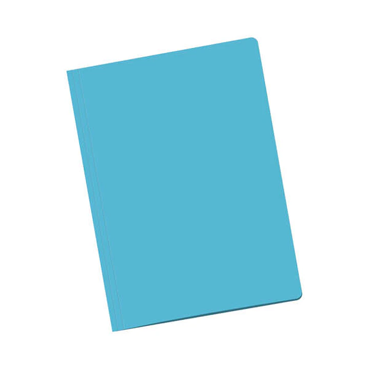Dohe Pack de 50 Subcarpetas de Cartulina 180gr - Tamaño Folio - Ranura para Fastener - Color Azul Claro 1