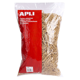 Apli Gomas Elasticas Ø 120 x 2mm - 1kg de Contenido - Gran Elasticidad y Resistencia - 70% de Caucho Natural