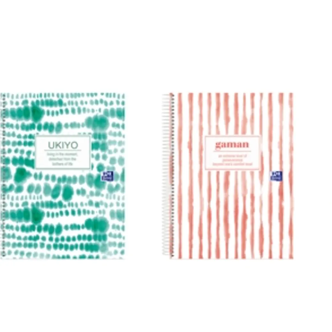 Oxford Japandi A5+ Europeanbook 4 Tapa Extradura - Cuaderno con 120 Hojas - Tamaño A5+ - 4 Modelos Diferentes 1