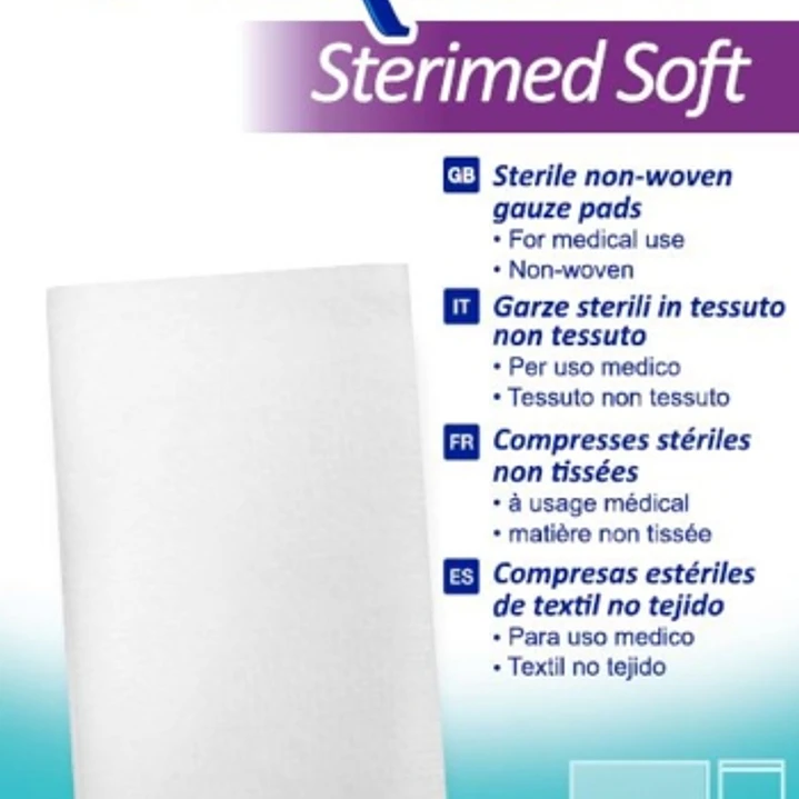 Nexcare Sterimed Pack de 12 Compresas de Gasa No Tejida - 18x40cm - Esteril - Transpirables - Color Blanco 1