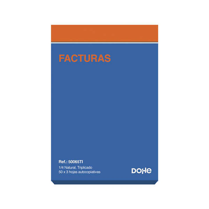 Dohe Talonarios Preimpresos a Dos Tintas en Papel Autocopiativo - 150 Hojas - Cuarto Natural - Triplicado 1